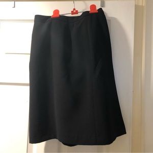 0 P black midi skirt petite